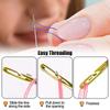 48/12Pcs Blind Sewing Needles Elderly Big Hole Stainless Steel Self Threading Needles Hand Sewing Embroidery Needle Accessories