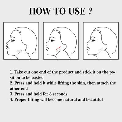 100 шт. водонепроницаемая клейкая лента V для лица, подтяжка лица, подтяжка подбородка