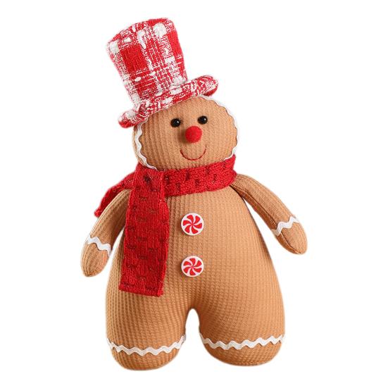 Плюшевая кукла пряничный человечек, мягкая подушка для рождественского декора, сидящая, стоящая, подвесная пряничная игрушка для украшения праздничной вечеринки