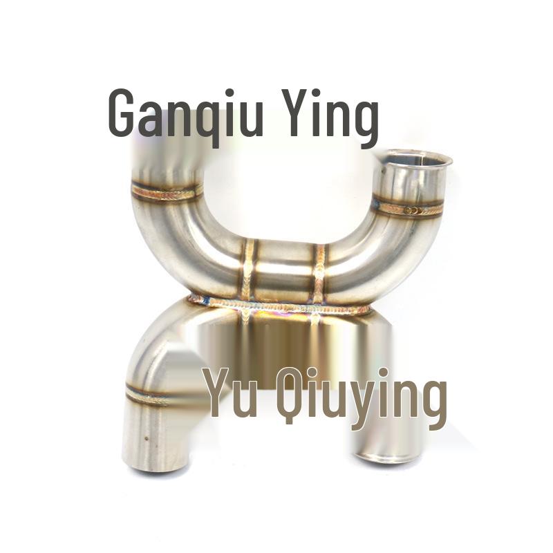 Совместимая выхлопная труба для Triumph BOBBER Retro Modification - 51 мм, низкое расположение, средняя секция, дизайн звуковой волны