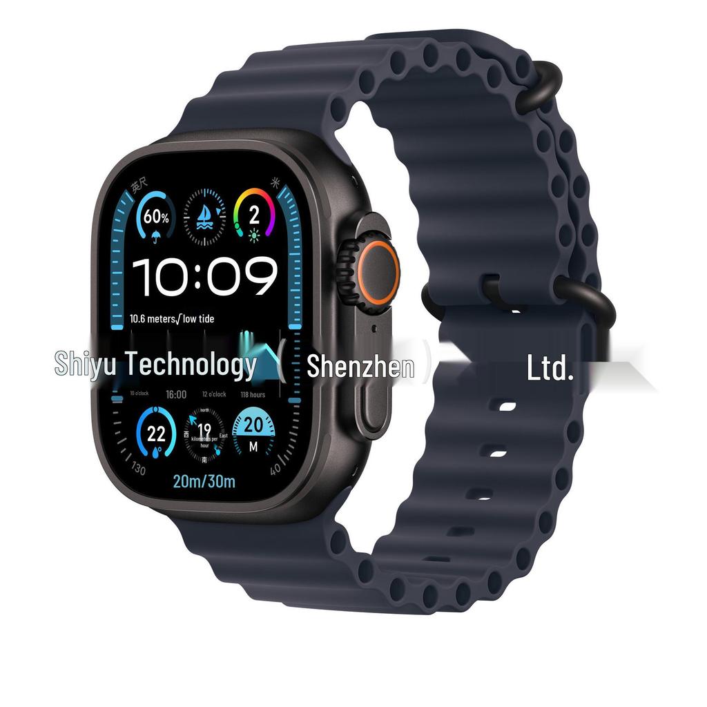 Силиконовый ремешок Apple Watch 11 Ultra с двойной пряжкой