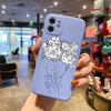 Чехол для телефона из жидкого силикона Sexy Art Girl Line Flower для iPhone 14 11 12 13 Pro Max Mini X XS XR 7 8 Plus SE