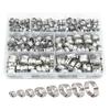 130Piece Single Ear Stepless Hose Clamps Set for Automotive Pluming Pipe Sealing Pipe Joints