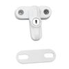 External Window Lock Catch Aluminum Alloy Anti Theft Flat Window Buckle Lock for Single Double Windows White