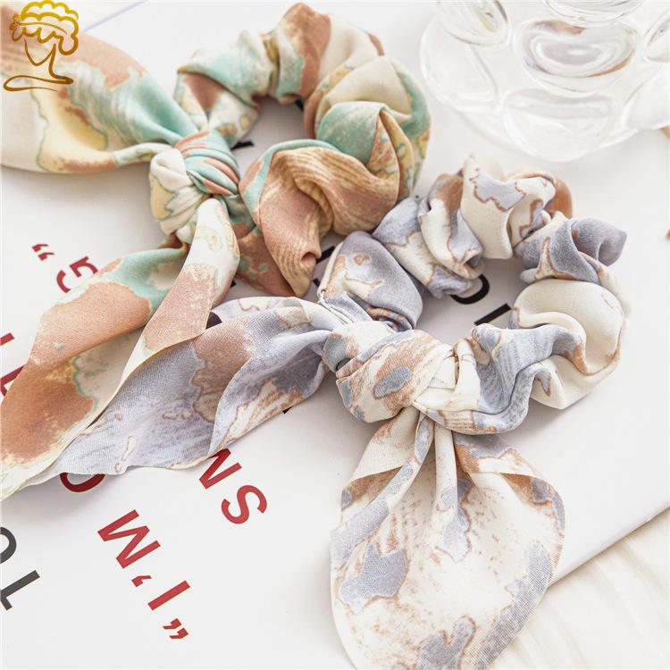 Новая резинка для волос с бантиком и толстым кишечником, головной убор, женские круглые волосы, завязанная в узел ткань, веревка для волос, плетеные волосы