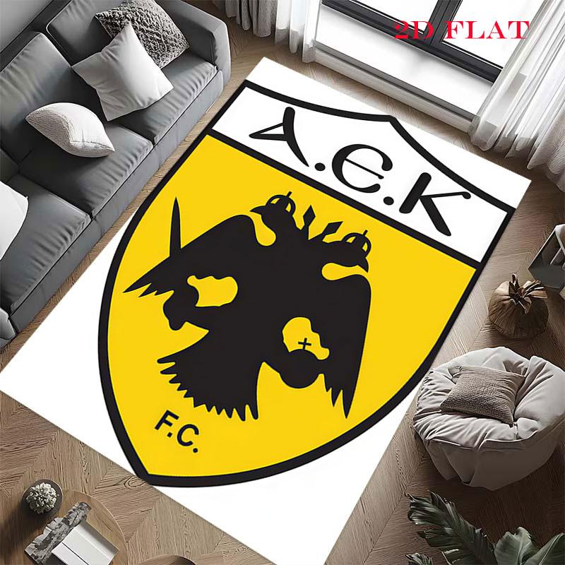 AEK Athens F.C logo Carpet Rug for Living Room Bedroom Home Sofa Decoration,Kids play Nonslip Floor Mat