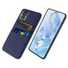 Cloth Texture Phone Case for Honor 80 5G Dual Card Slots Anti-scratch PC Protective Cover