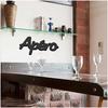[Q6562] - 3D Wooden Decorative Word 'Aperitif' Black - 30x13. 5x1. 5cm