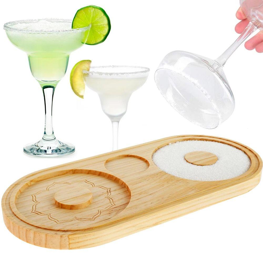 Spice Container Margarita Salt Rimmer Double Plate Sugar Rimmer Cocktail Rim Kit Home Bar