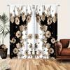 2pcs European Style Retro 3D Printed Translucent Curtains Multi-scene Polyester Rod Pocket Decorative Curtains For Living Room