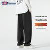 GENIOLAMODE Мужские повседневные спортивные брюки свободного прямого кроя