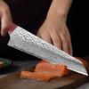 Нож шеф-повара из дамасской стали с ручкой G10, кухонный нож, Кливер, резак для нарезки ломтиками, японские ножи для суши, рыбы