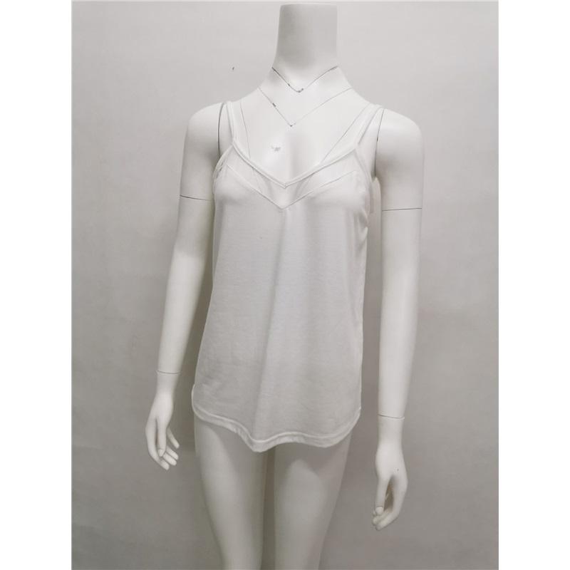 Однотонные бретельки-спагетти сетка V-образный вырез сращивание кофточка маленькая майка женская