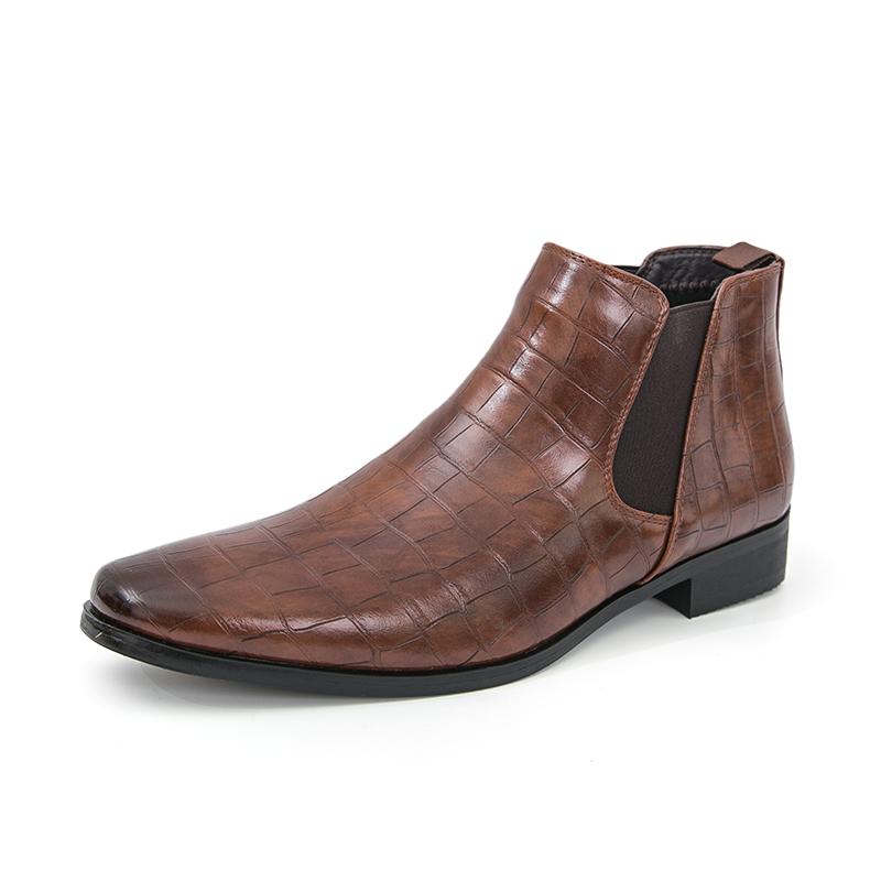 Высококачественные мужские остроносые деловые повседневные ботильоны, модный бренд, мужские зимние, новый стиль, удобные кожаные ботинки челси