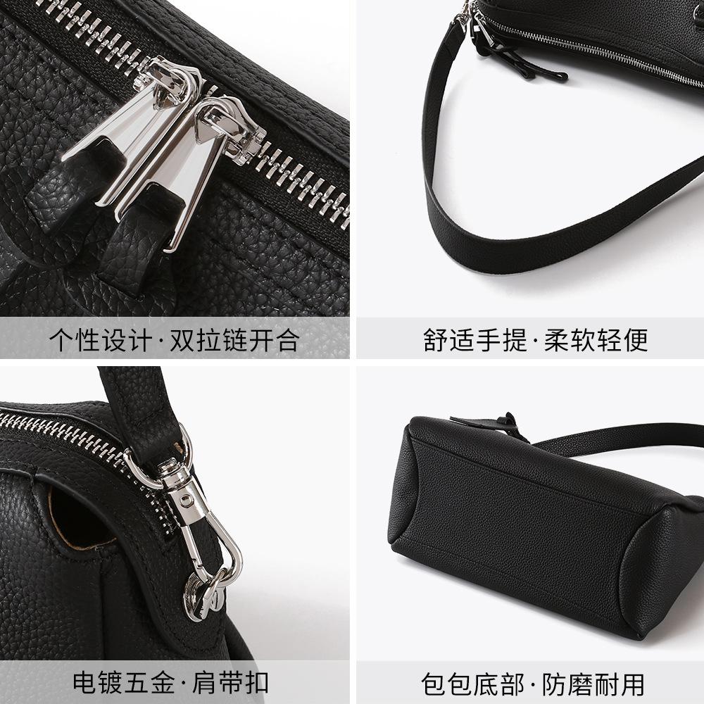 Подушка-сумка из коровьей кожи первого слоя, новый простой нишевый дизайн, портативная сумка через плечо, кожаная сумка-мессенджер большой вместимости