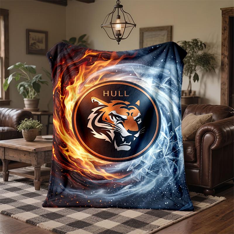 Hull City Football Print Flannel Blanket Soft Warm Sofa Bed Throw Blanket For Home Office Bedroom