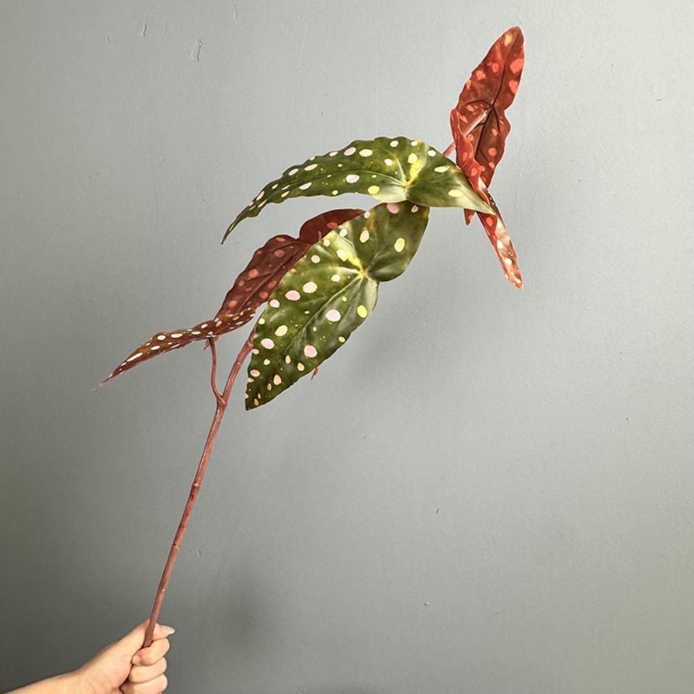 Long Branch Artificial Green Plants Realistic Plastic Simulation Greenery Handmade Artificial Leaf Branch Home Office Decor