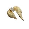 Elegant Gold-Plated Vintage Wing Brooch: Retro 3D Design for Suits and Coats