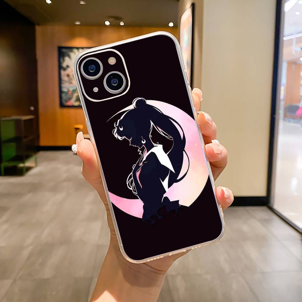 Чехол для телефона S-Sailor- Moon для iPhone17,16,15,14,13,12,11 ,Pro Max,16/15/14 Plus Прозрачный чехол