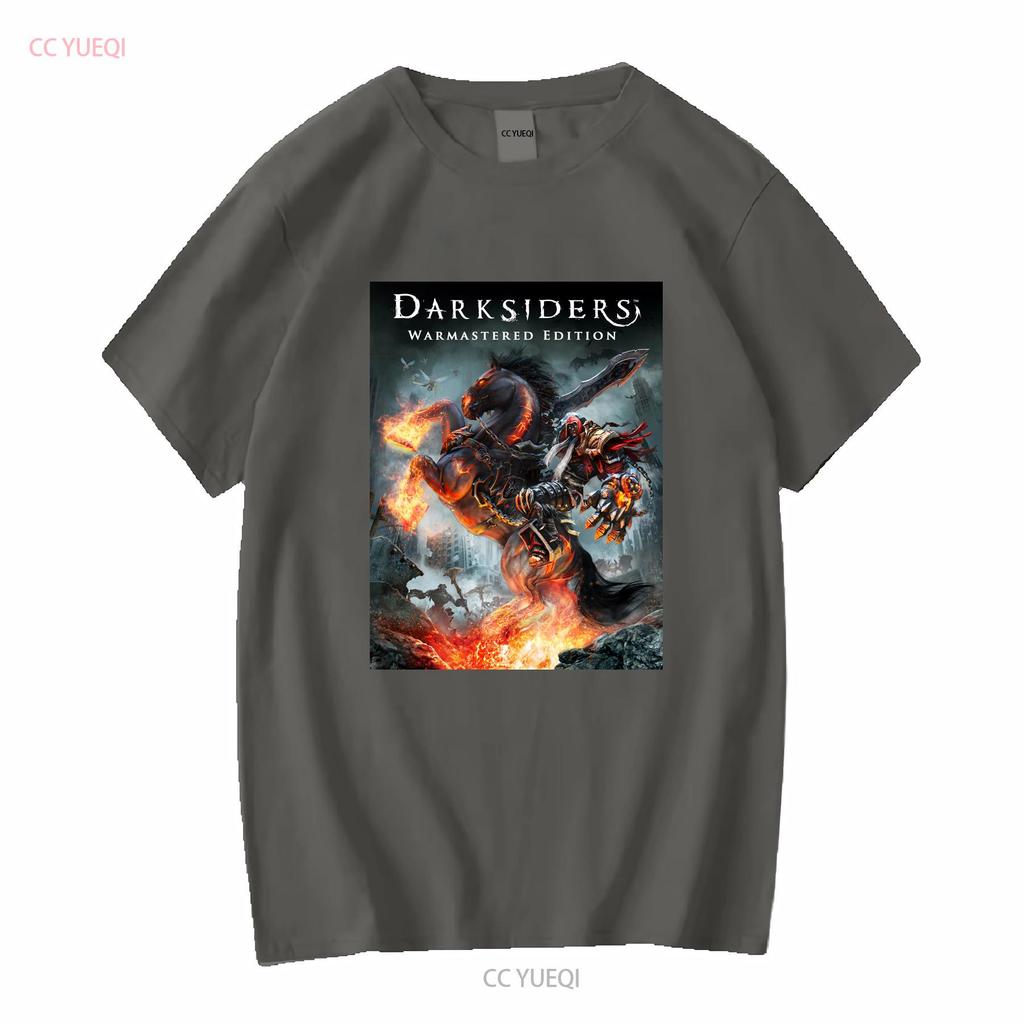 Новая хлопковая футболка Darksiders Мужская Размеры от S до 3XL винтажная Стиранная одежда от графического дизайнера homme Удобная Унисекс Универсальная
