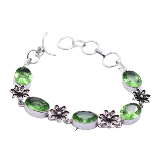 Peridot Gemstone Handmade Bracelet Jewelry BR 189