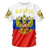 Russian Men/Women Funny 3d Print Russia Flag Eagle Summer Casual T-shirt Unisex Hip Hop Punk Rock Tee Shirt Custom