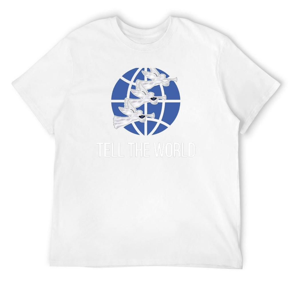 Seventh-Day Adventist Three Angels Message [ Tell the World,Ellen G White ] T-Shirt Summer Clothes Customs Plain T Shirts Men