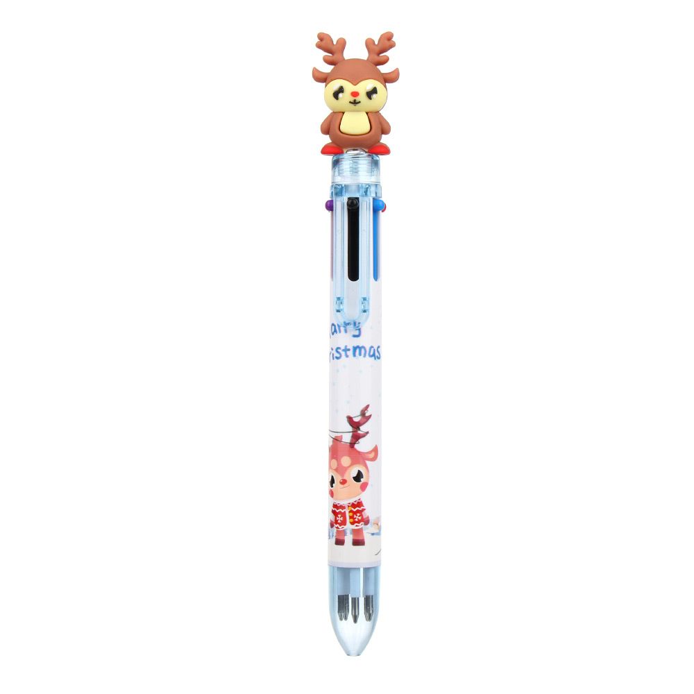 6/10Colors Cute Gifts School Xmas Stationery Merry Christmas Cartoon Ball-point Pen Santa Claus Pen