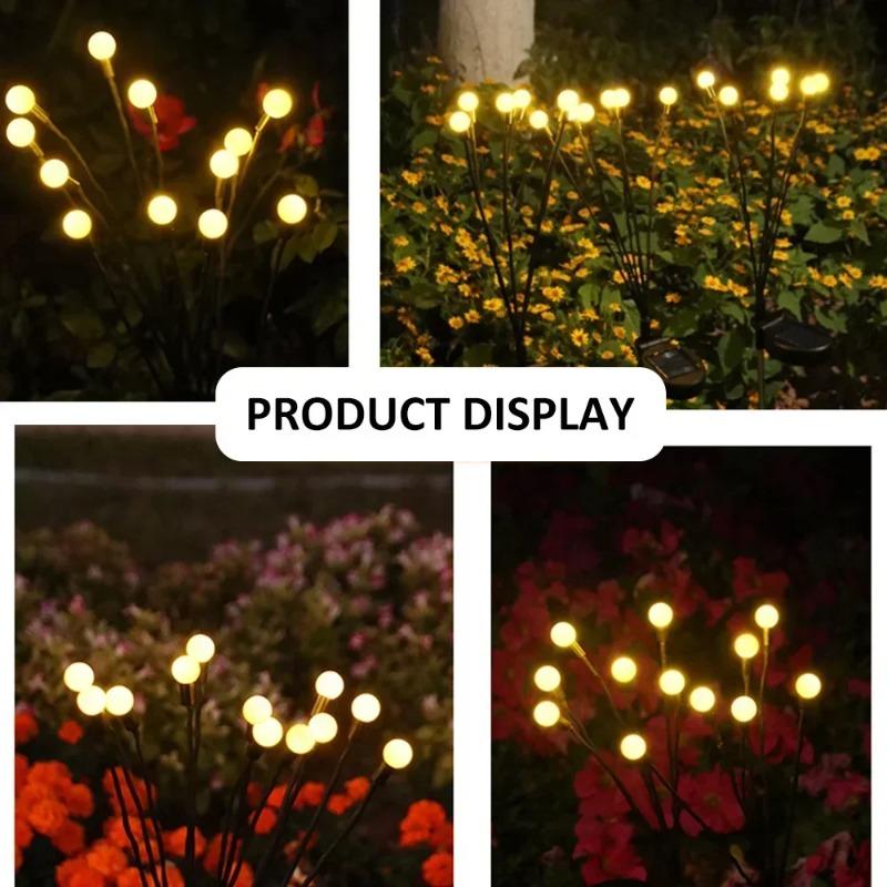 Christmas Decoration Solar Powered Firefly Lights Outdoor Waterproof Vibrant Garden Lights Upgraded for Wedding and Garden