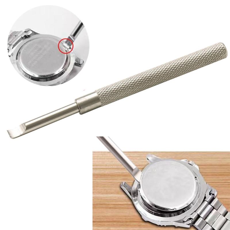 Набор из 2 инструментов для снятия задней крышки часов из углеродистой стали с нескользящей рукояткой, рычаги для поддевания для деликатного ремонта часов