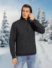 KEFITEVD Winter Warm Plus Cold Weather for Walking and Heather Dark Size L Men's Fleece-Lined Sweatshirt, Loungewear, Sportswear, Skiing, Sizes, Wear,