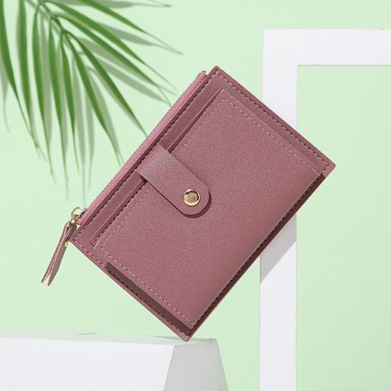 Привлекательный женский многофункциональный кошелек из искусственной кожи с пряжкой