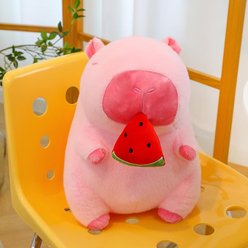 Watermelon kapibara capybara Internet celebrity doll plush toy ugly cute capybara doll