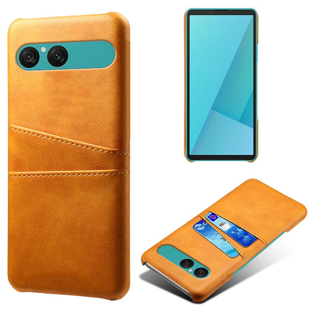 For Sony Xperia 10 VII Case Dual Card Slots PU Leather + Hard PC Phone Cover