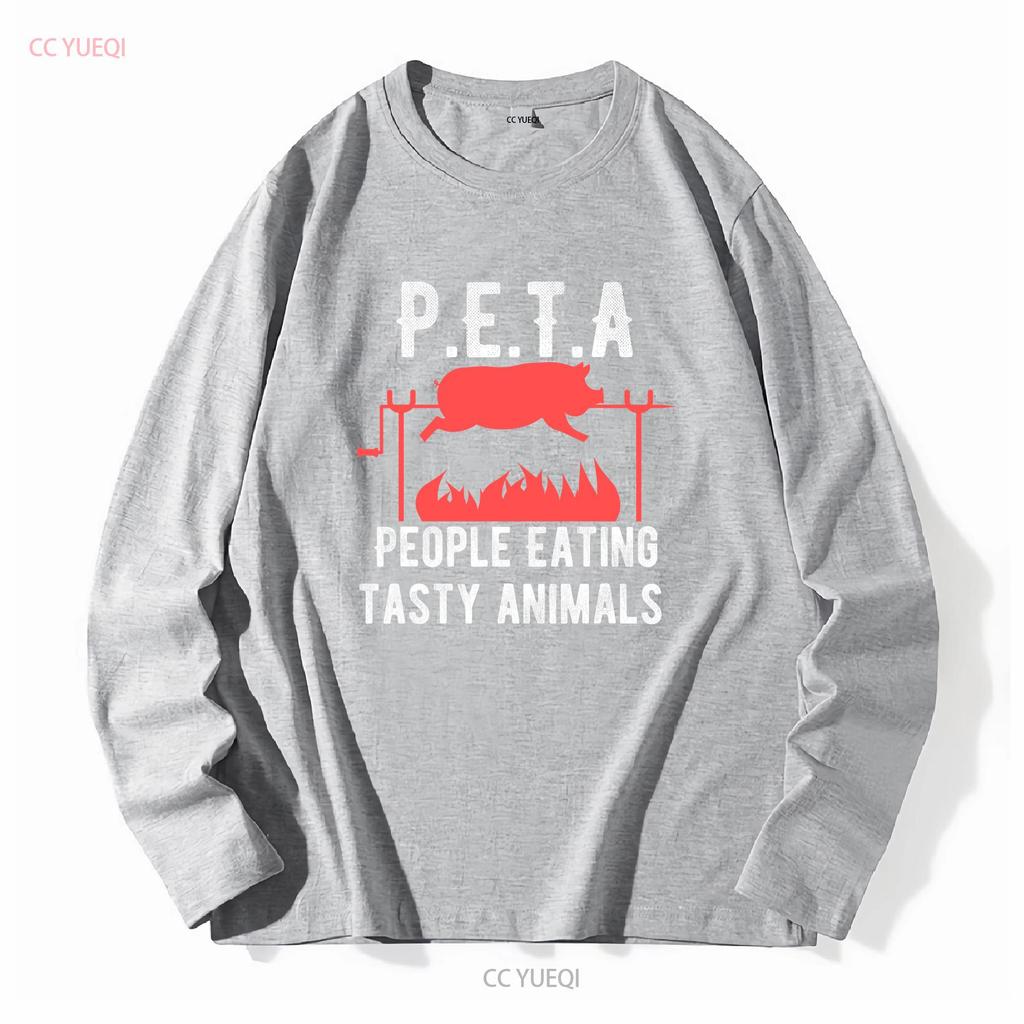 NEW Funny P E T A People Eating Tasty Animals BBQ Kids Adults Shirt S 3XL vintage Washed Stretched designer clothes Slightly