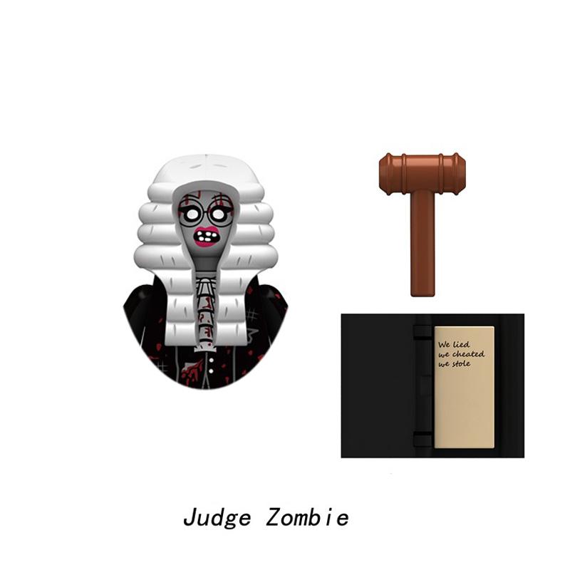 Хэллоуин Ужасающая фигура Наполеоновские войны Пехота Вторая война Солдат Зомби Судья Ковбой Персонаж Модель Строительные блоки Игрушки