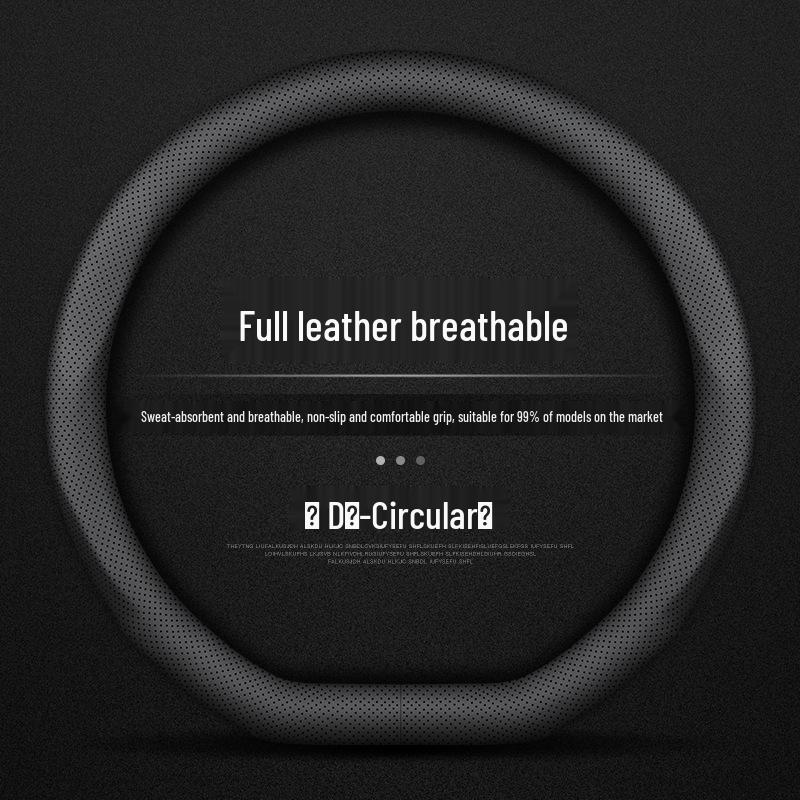 Premium Genuine Leather Steering Wheel Cover for Buick: Excelle, Regal, LaCrosse, Envision, Velite, Verano, GL6