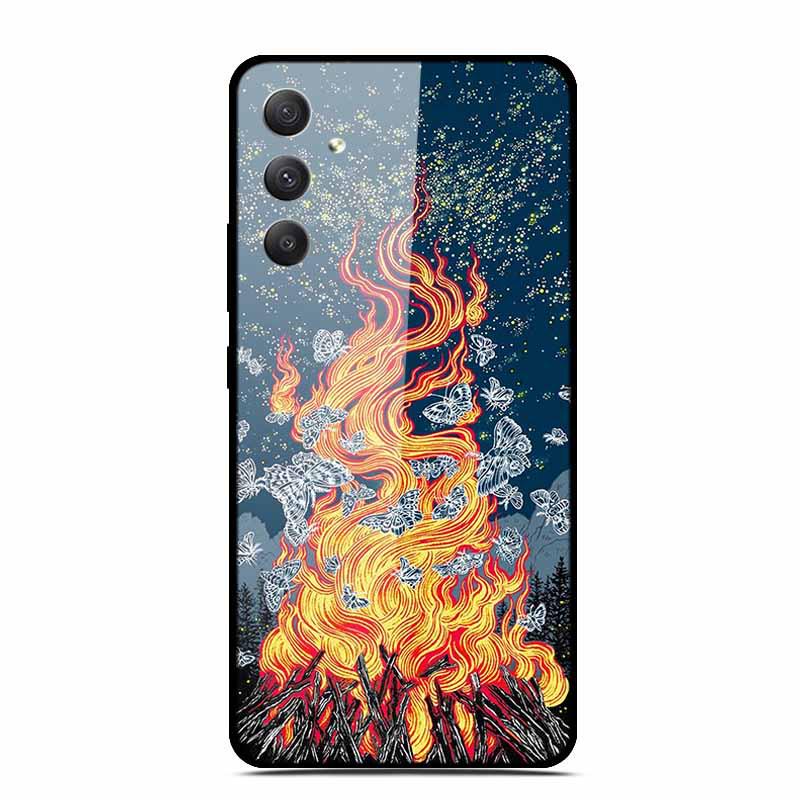 Чехол для телефона Samsung A35 5G - Персонализированный Цветной Закаленный Стеклянный, Противоударный.