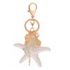 Cute Starfish Shell Whelk Tassel Pendant Key Chain Women Keyring