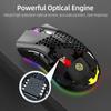 BM600 Wireless Rechargeable Mouse 2.4G+BT5.0 Dual-mode Lightweight Mouse RGB Breathing Light Effect