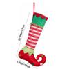 Red/Green Christmas Stocking Decorations Hanging Large Capacity Elf Style Candy Bag Decorative Elf Christmas Stockings for Home