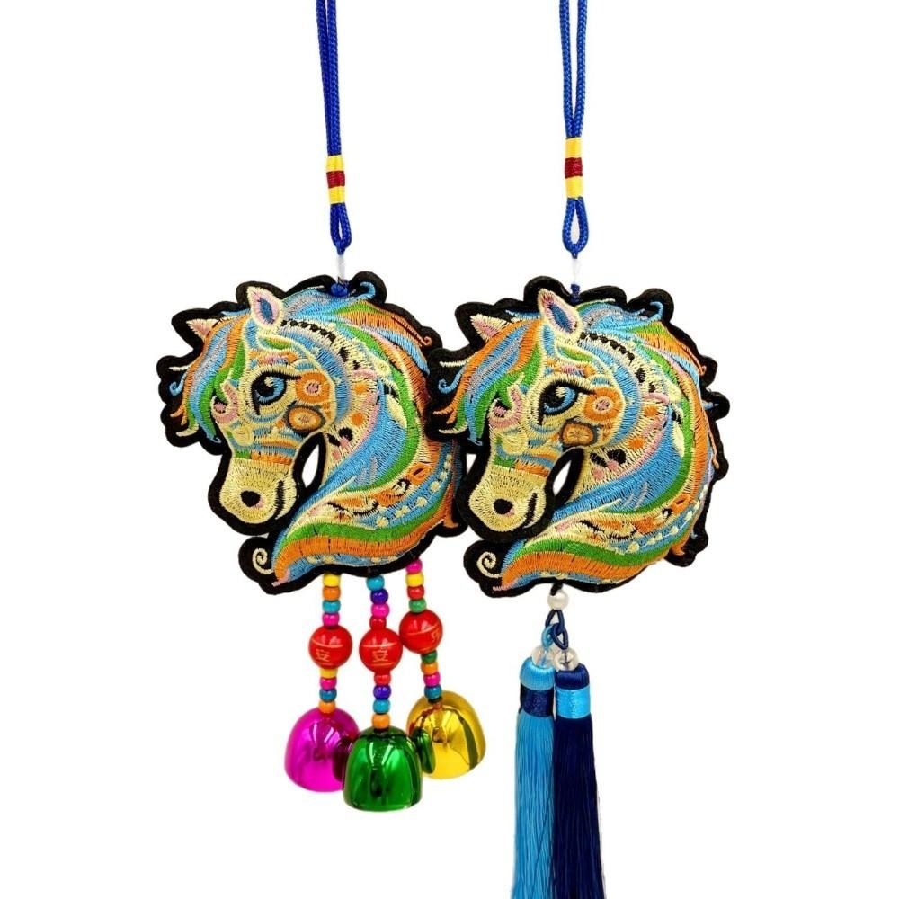 Chinese Spring Festival Bell Pendant with Tassel Car Hanging Ornaments National Wind Style