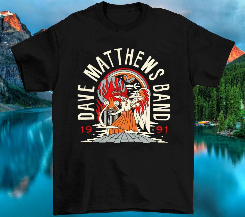 Dave Matthews Band 1991 Concert Cotton S-4XL Unisex Black Classic Shirt CM300