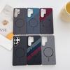 Samsung S25ultra Half Pack Kevlar Carbon Fiber Pattern S24 Magnetic Phone Case Note20u