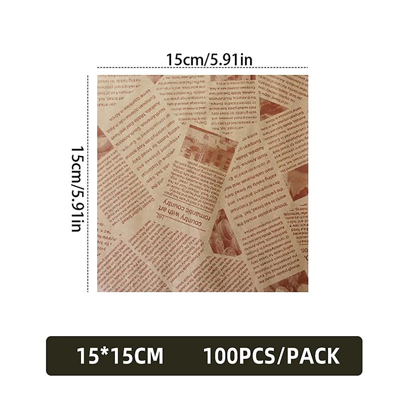 50/100 шт. маслостойкая бумага для упаковки сэндвичей, бургеров, хлеба, жареной пищи, фритюрницы, бумажные коврики для тарелок, аксессуары