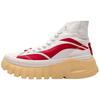 Li Ning We I Boot Paris Fashion Week Comfortable Versatile Non-Slip Lightweight High-Top Dad Shoes Men Sneaker White Red AGCP317-1