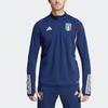 Adidas Футболка Италия Tiro 23 Training Series Slim Fit Half-Zip Vintage Sweatshirt Men tops Blue HS9852