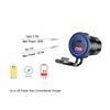 USB Type C Dual Port Car Motorcycle Boat Charger Socket QC 3.0 PD Fast Charge Auto Power Adapter with ON/Off Switch 12-24V Universal Blue Light