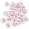 50Pcs Beehive Tag ABS Round Numbered Sign Labels with Hole Livestock Beekeeping SuppliesWhite 51-100