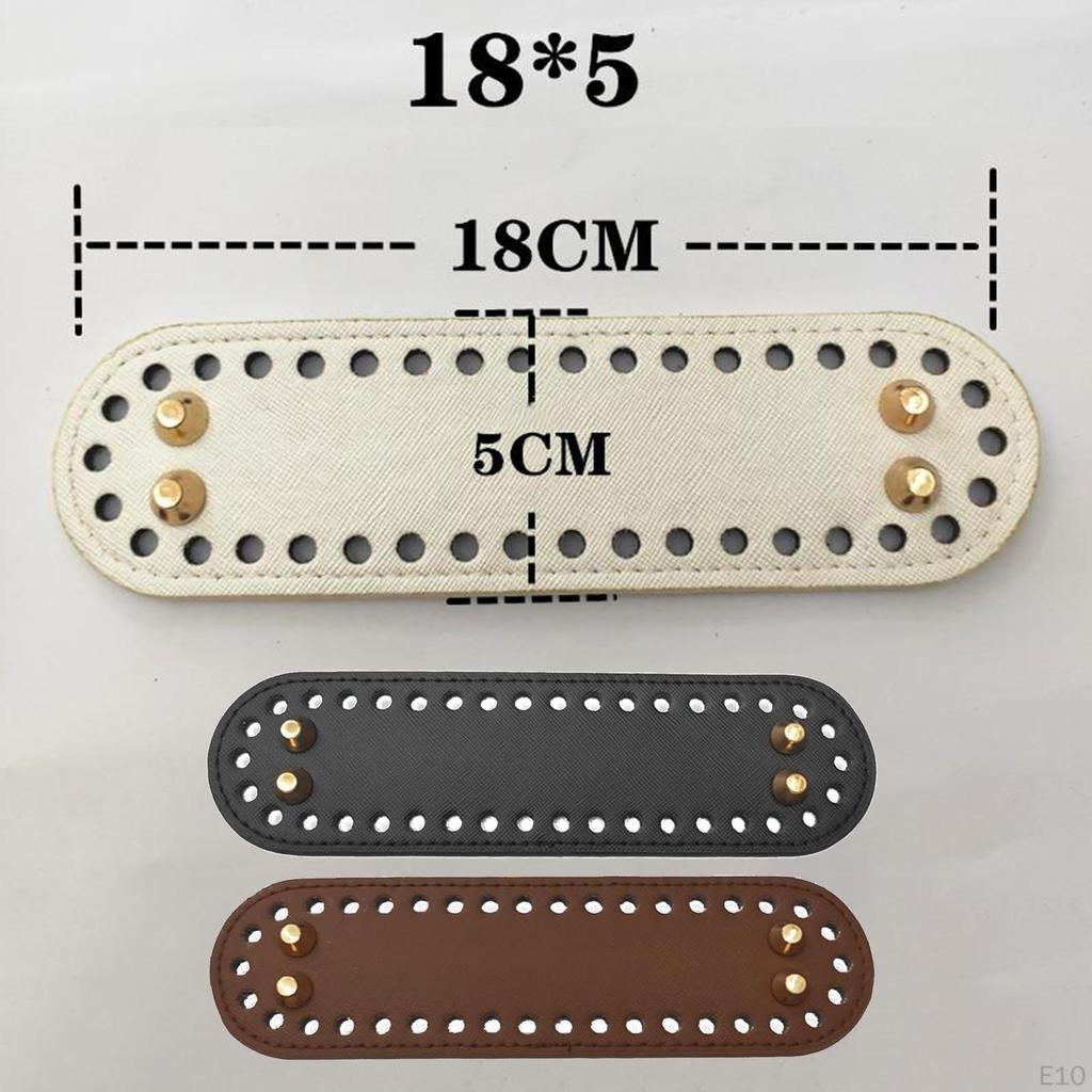 18x5см 7.09x1.97 дюйма Вязаное дно сумки Кожаное дно для сумок Основа для подушки с отверстиями и